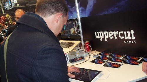 Matt at one of the Indie game stalls.
